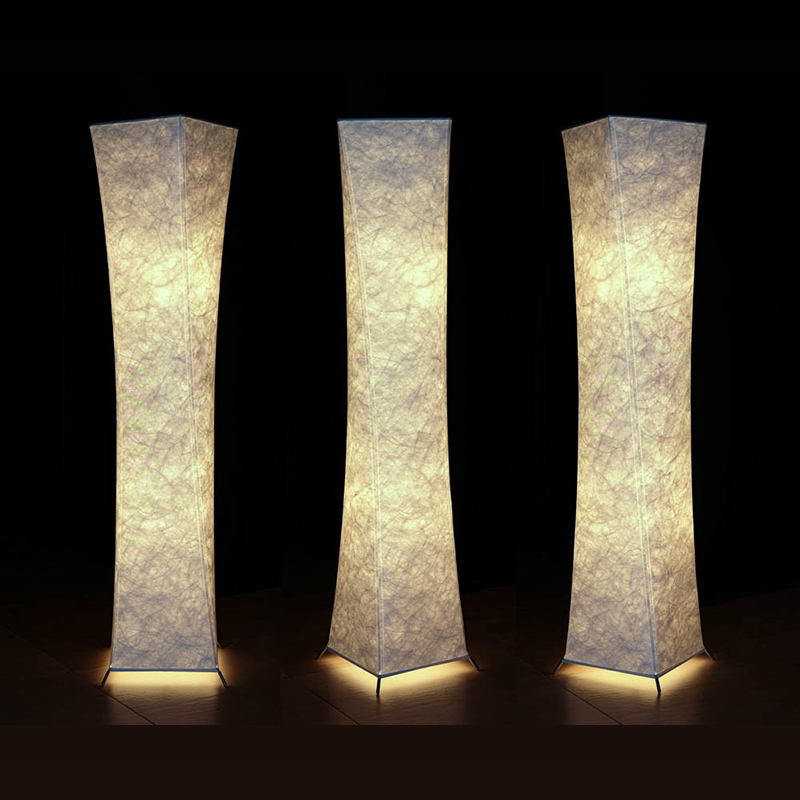 Close-up of the fabric shade on the Nordic LED floor lamp highlighting its elegant design.