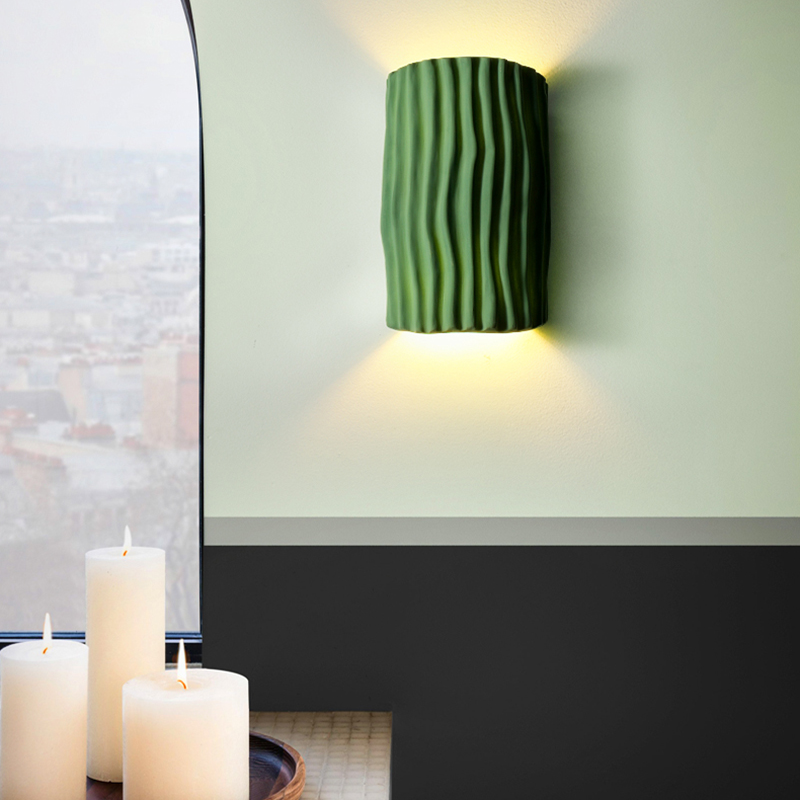 A stylish view of the LED wall lamp in a contemporary bedroom
