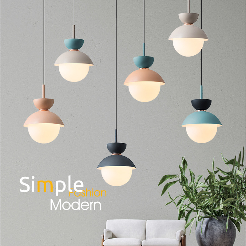 Nordic Macaroon Glass Pendant Light - Image 8