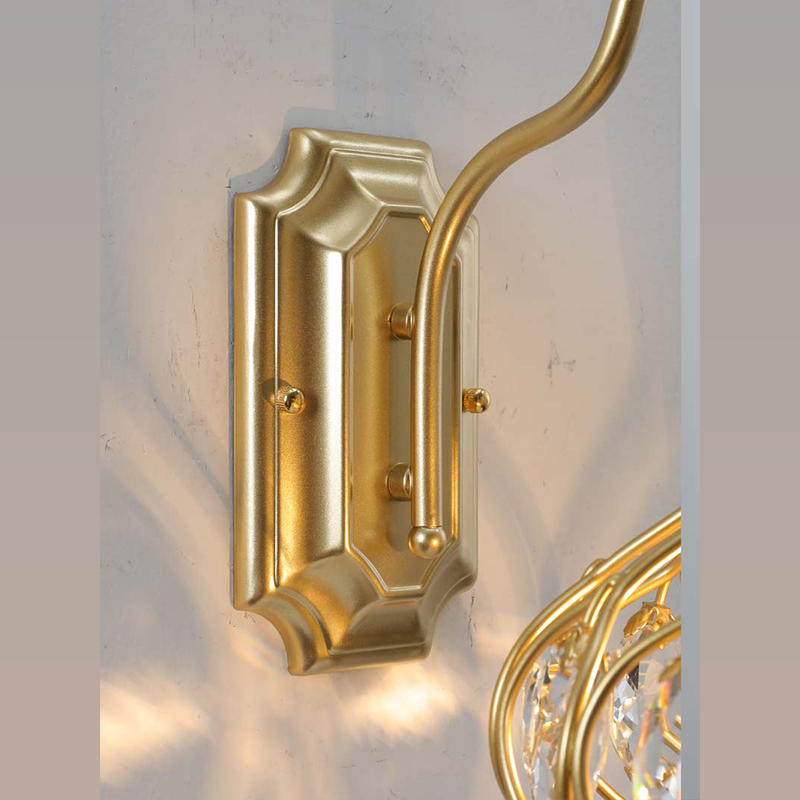 Installation of the Nordic Crystal Elegance Wall Sconce in a stylish dining area.