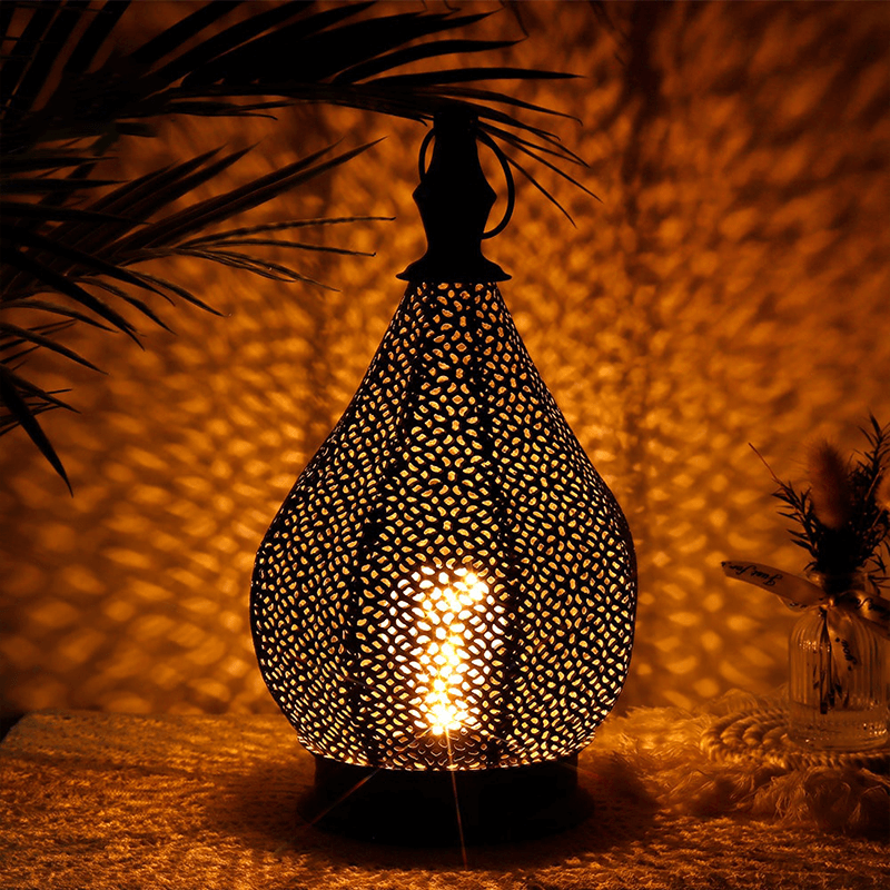 Wireless battery powered lamp displayed in a modern living room, enhancing decor.