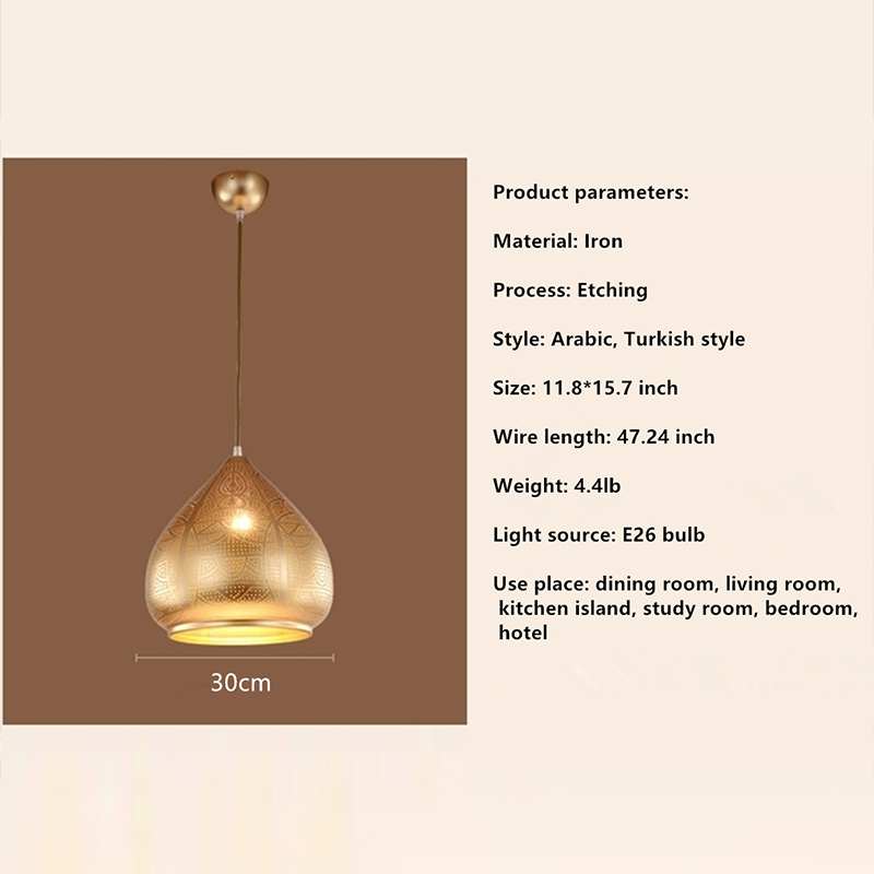 The pendant light installed over a dining table, enhancing the ambiance of the space.