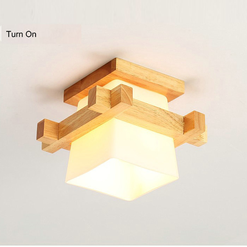 Hikari Cottage Glow mounted in a cozy cottage-style living room, offering soft lighting