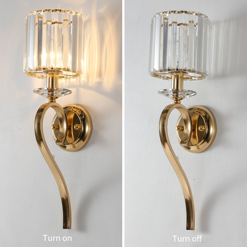 Nordic Elegance Copper Glass Wall Light mounted in a stylish living room, enhancing the decor with its warm glow.