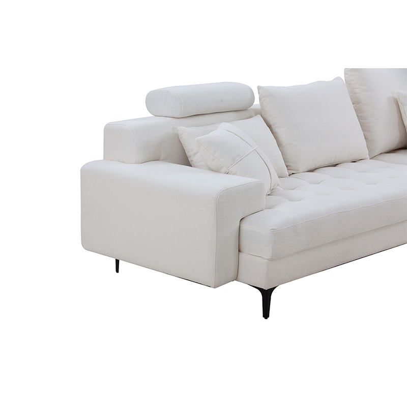 Spacious living area featuring the off white sectional sofa, perfect for family gatherings.