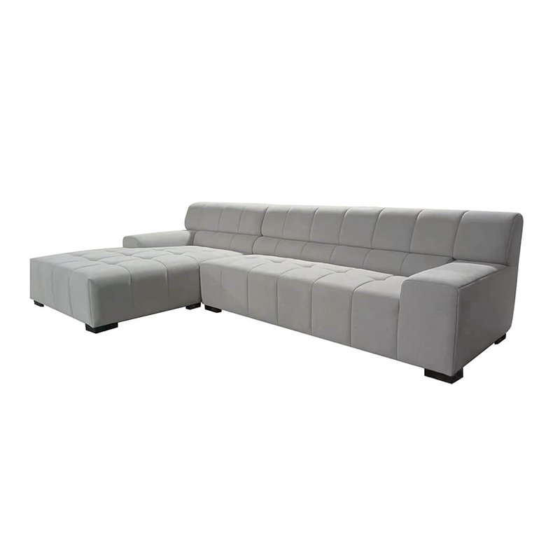 Stylish Light Grey Modern Upholstered Sectional Sofa - Image 5