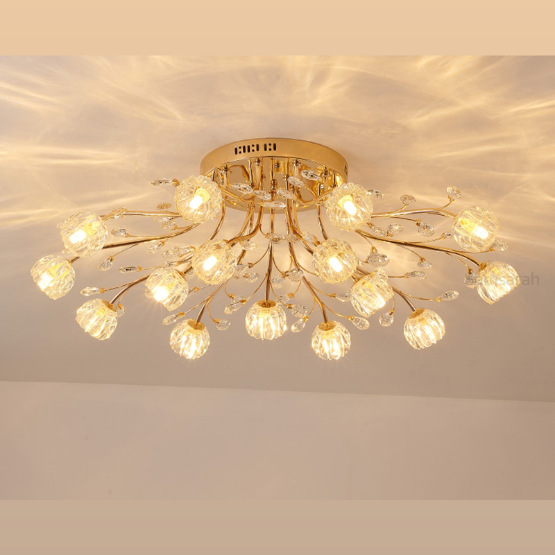 Elegant LED flower flush mount ceiling light in a modern living room setup.
