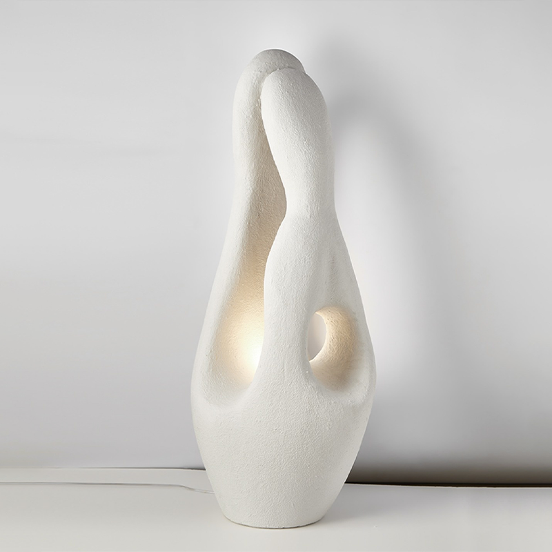 Minimalist LED floor lamp showcasing elegant design in a contemporary living room.