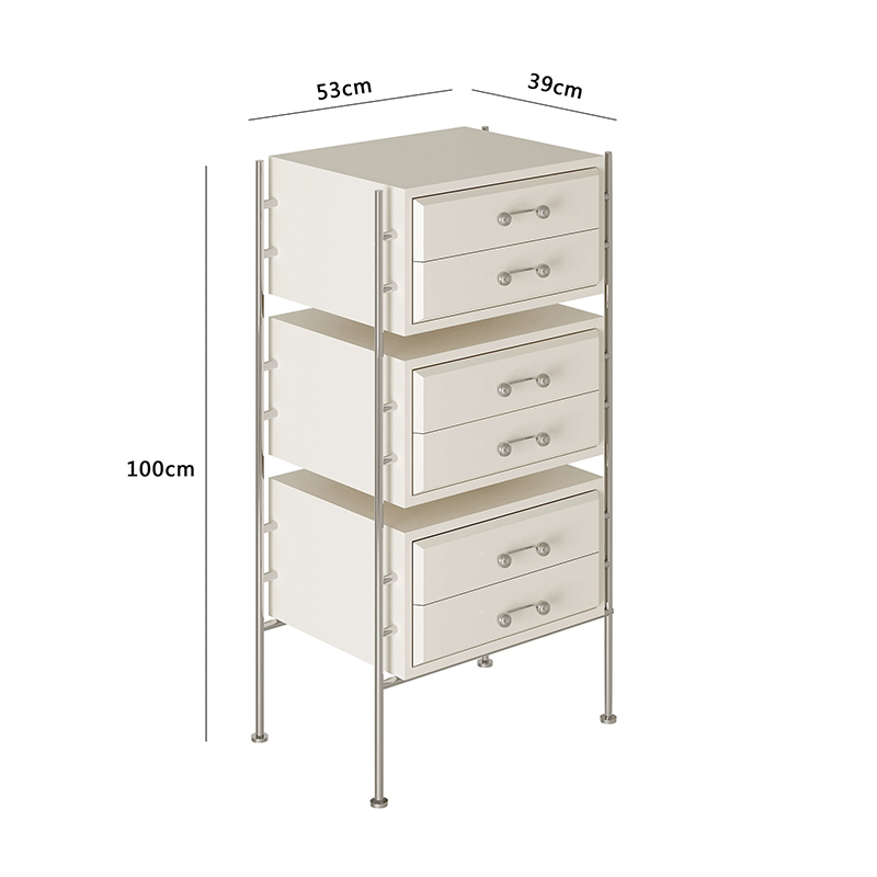 Stylish storage cabinet placed in an entryway, displaying lamps and books.