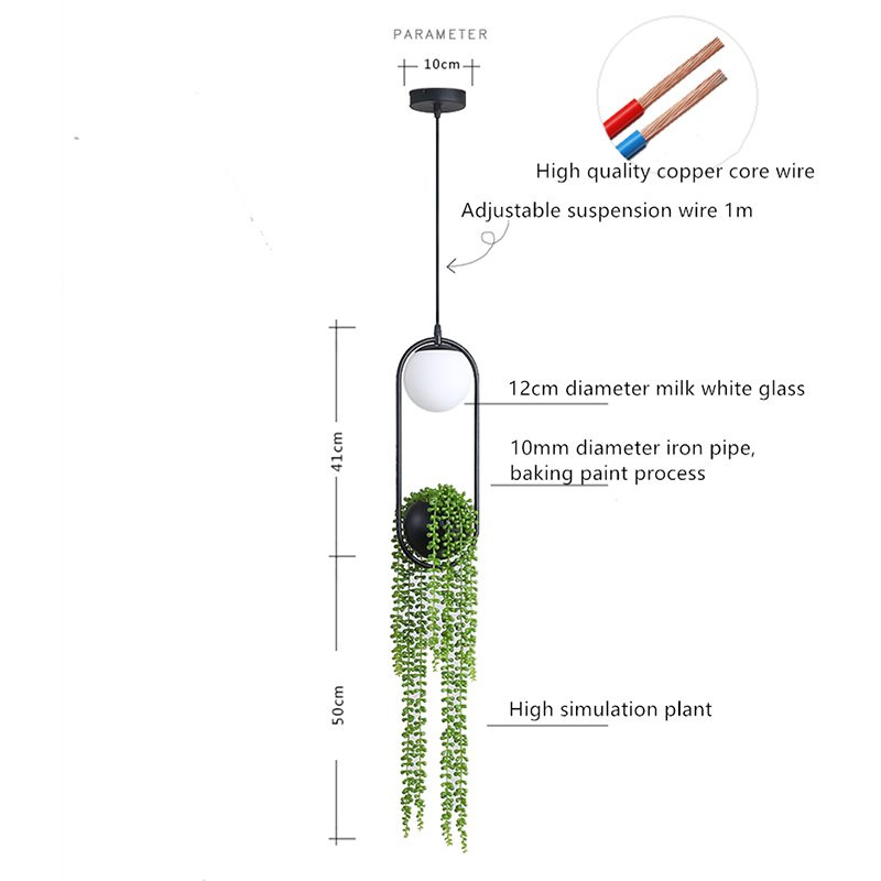 Chic modern LED plant pendant light showcasing indoor plants in a stylish setting.