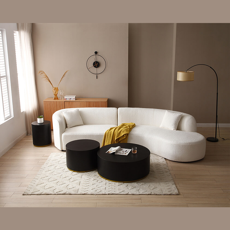 Versatile 15.7" Modern Round Coffee Table with Storage - Image 2