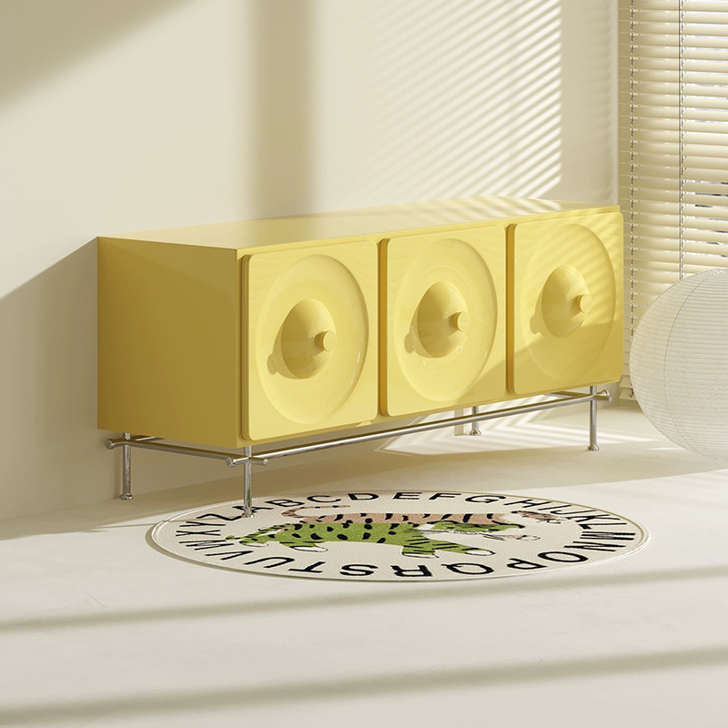 Side angle of the 3-drawer cabinet, emphasizing its spacious drawers and modern aesthetics.