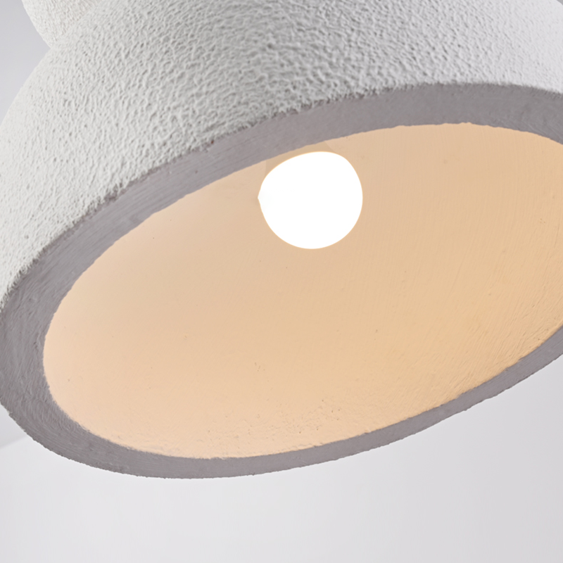 The white gourd shape hanging lamp displayed in a hotel room, adding a touch of elegance.