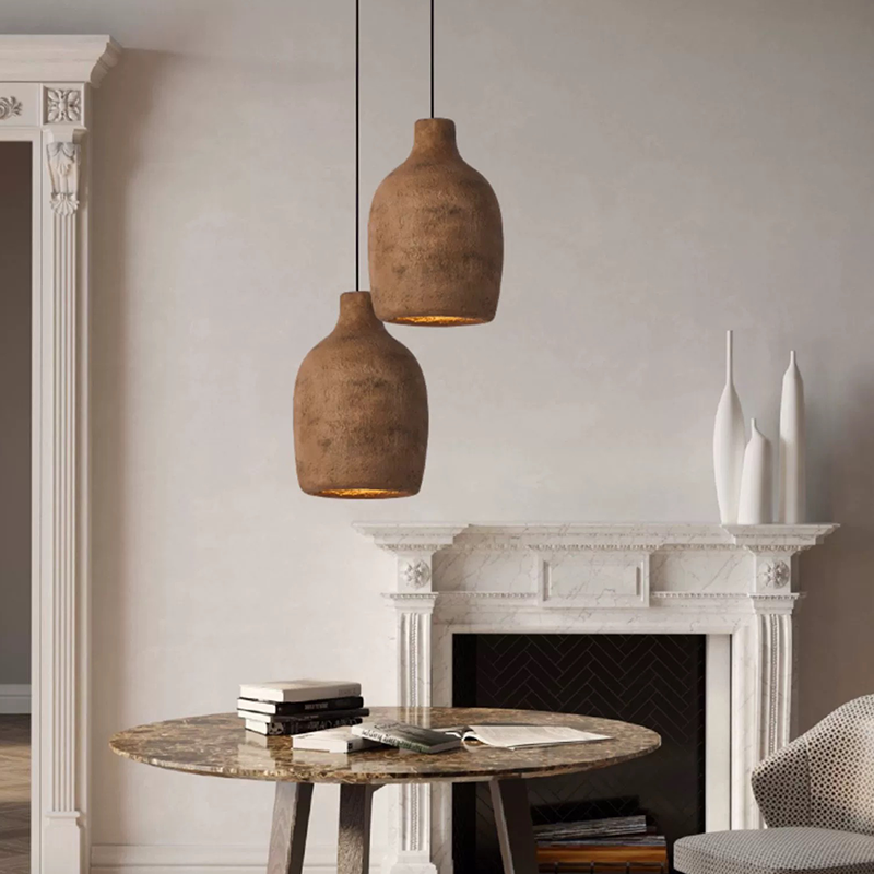 The versatile Japanese pendant light illuminating a stylish dining area.