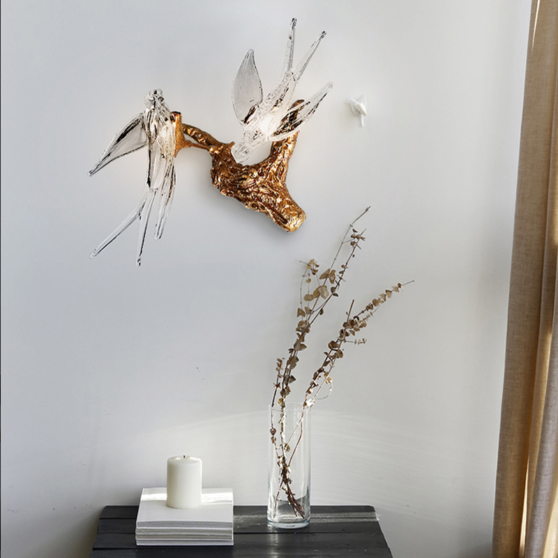 Installation of the modern wall lamp in a cozy hallway, highlighting its elegant design.
