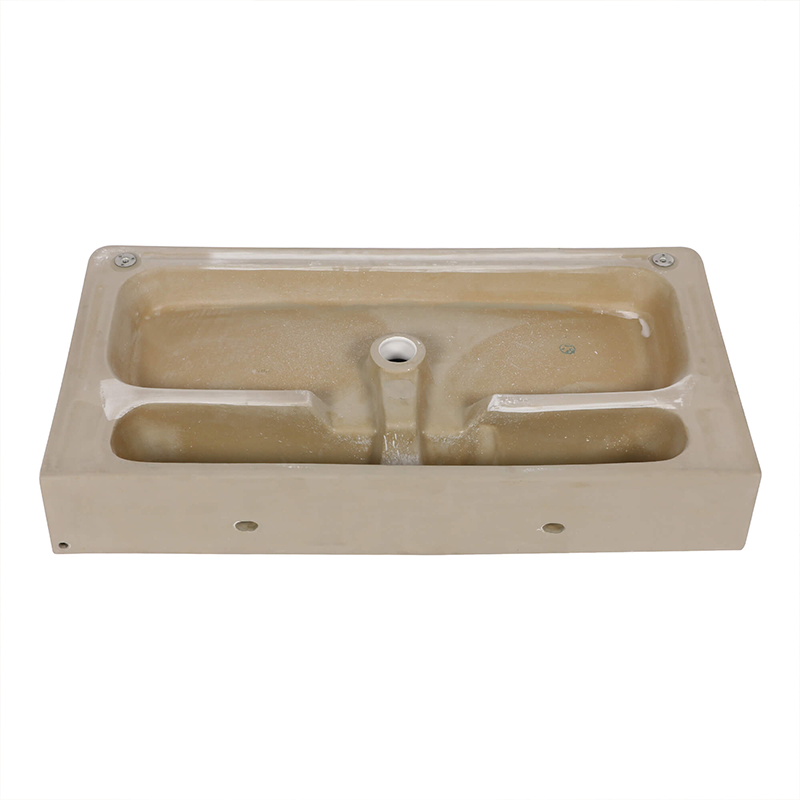 32" Modern White Ceramic Bathroom Console Sink with Polished Nickel Legs - Image 8