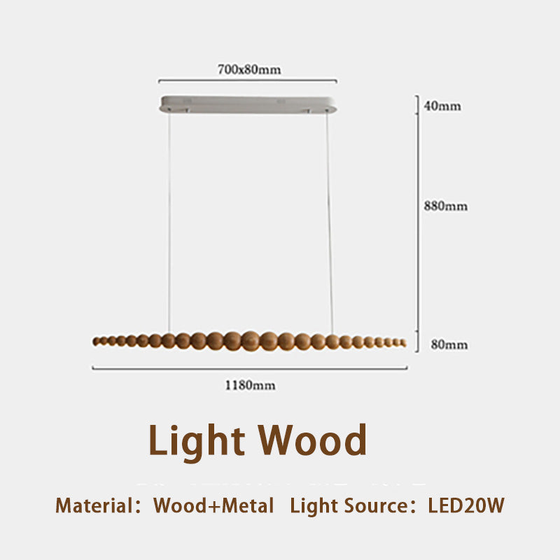 Close-up of the wooden design showcasing the craftsmanship of the pendant light.