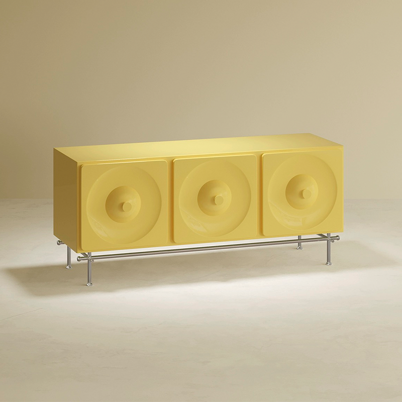 Side angle of the 3-drawer cabinet, emphasizing its spacious drawers and modern aesthetics.