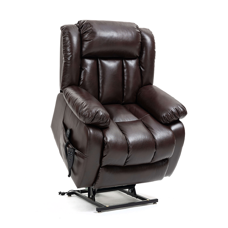 Close-up of the remote control for the ComfortEase electric recliner chair highlighting the massage settings.