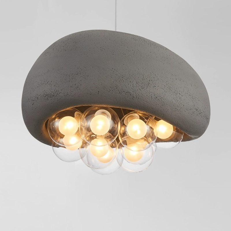 Close-up of the Bubbles Pendant Light showcasing its unique design and materials.