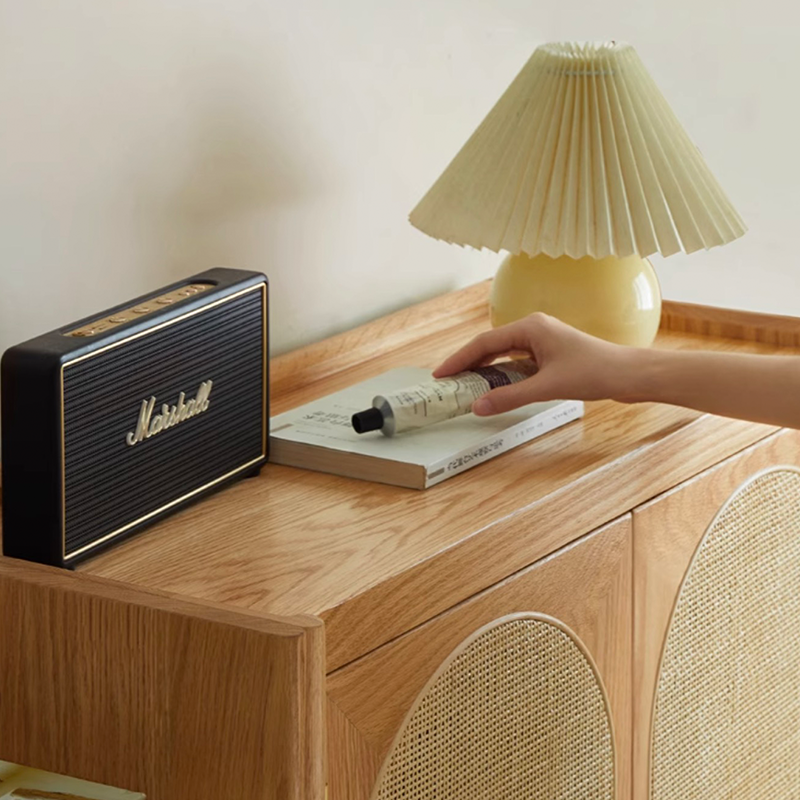 Front view of the adjustable wooden shoe storage cabinet, highlighting its sleek design and functionality.