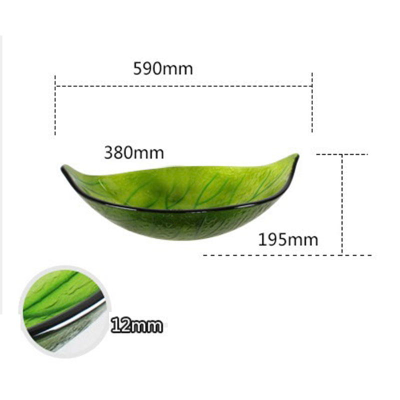 Artistic Leaf Shaped Tempered Glass Vessel Sink - Image 9