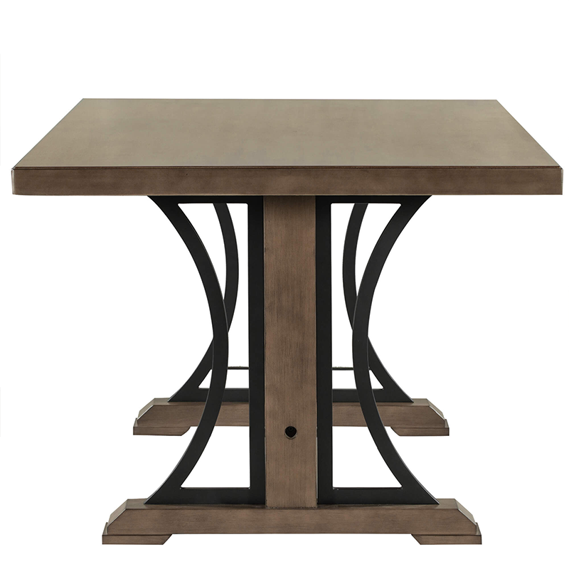 Top-down view showcasing spacious 78-inch table surface for meals and hosting