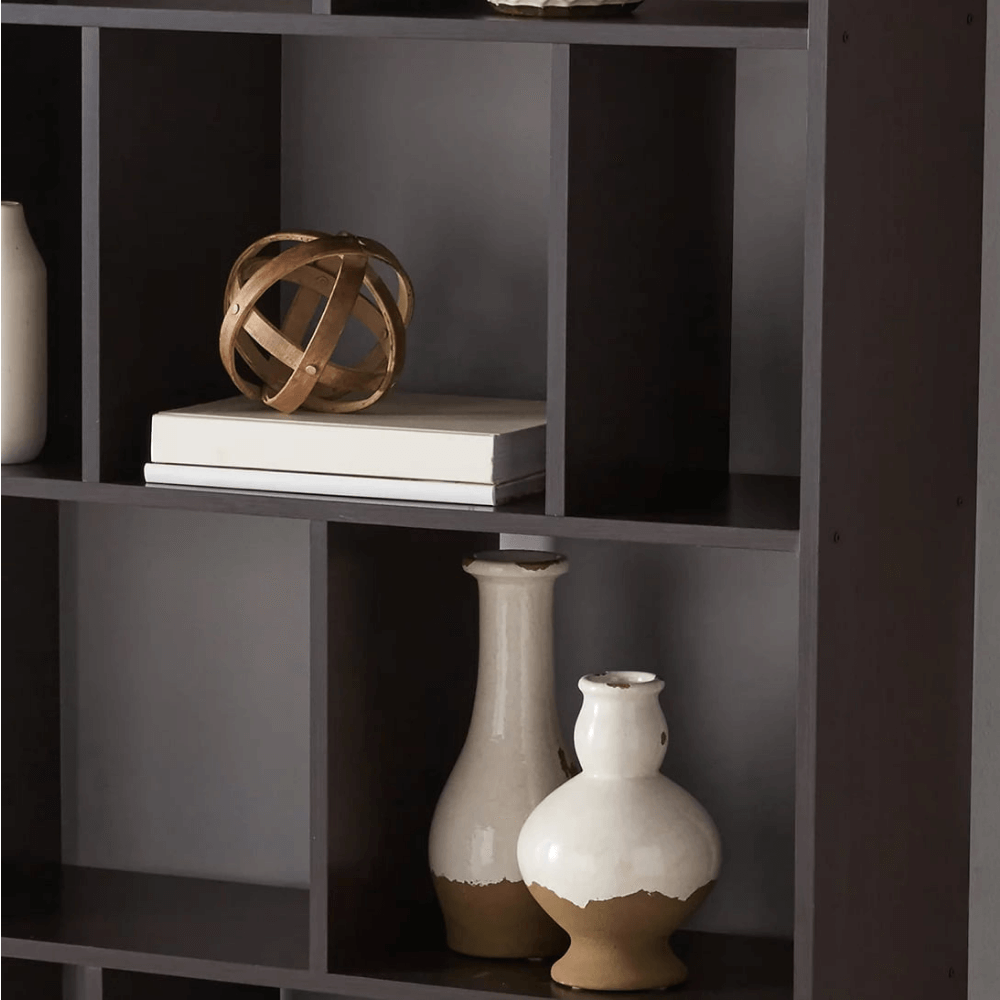 Elegant 12-Cube Bookcase in White finish, perfect for organizing and displaying items.