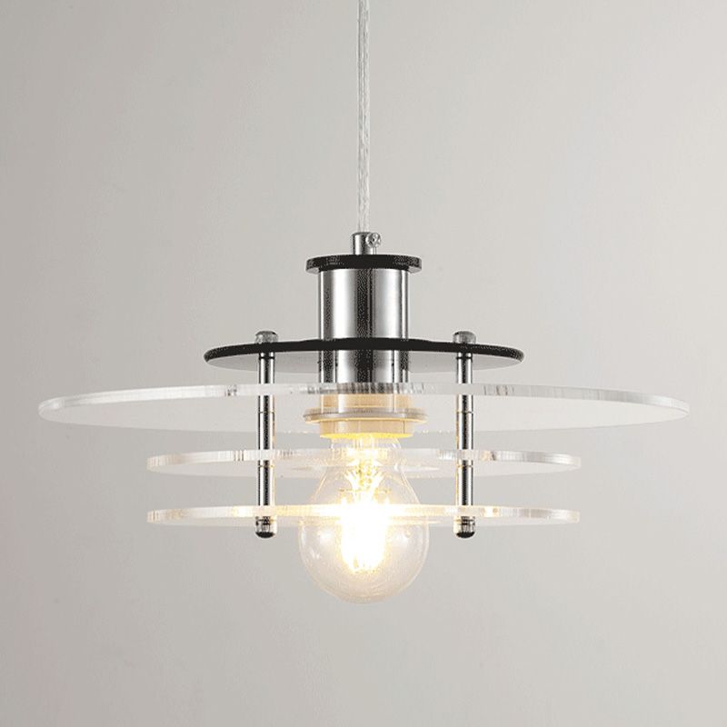 LucentForm pendant light styled over a kitchen island with industrial bar stools
