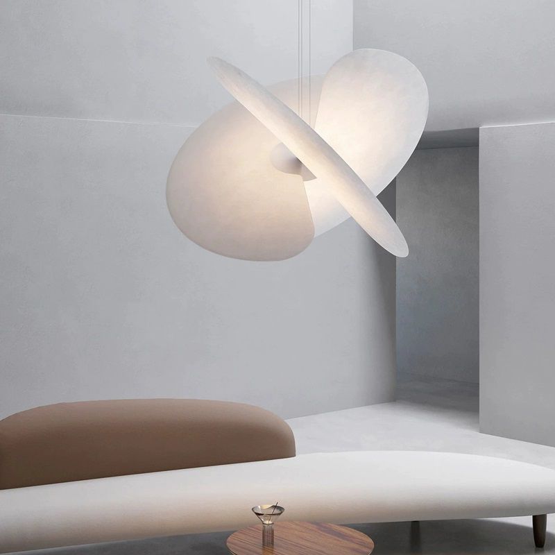 Luminette Silk Pendant – Adjustable White Modern Ceiling Light - Image 3