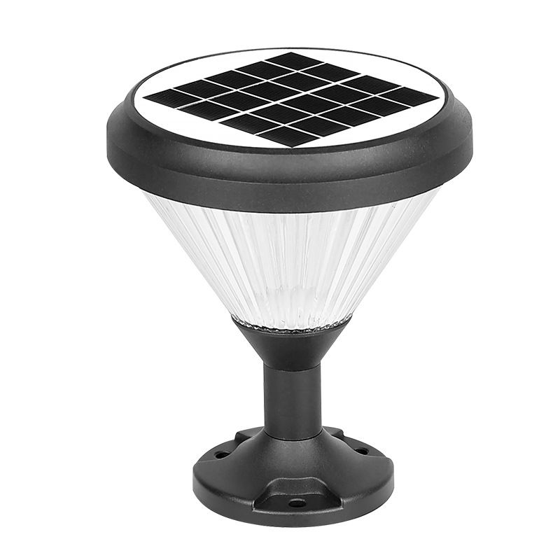 Elegant Solar Powered Waterproof Outdoor Post Light illuminating a garden pathway