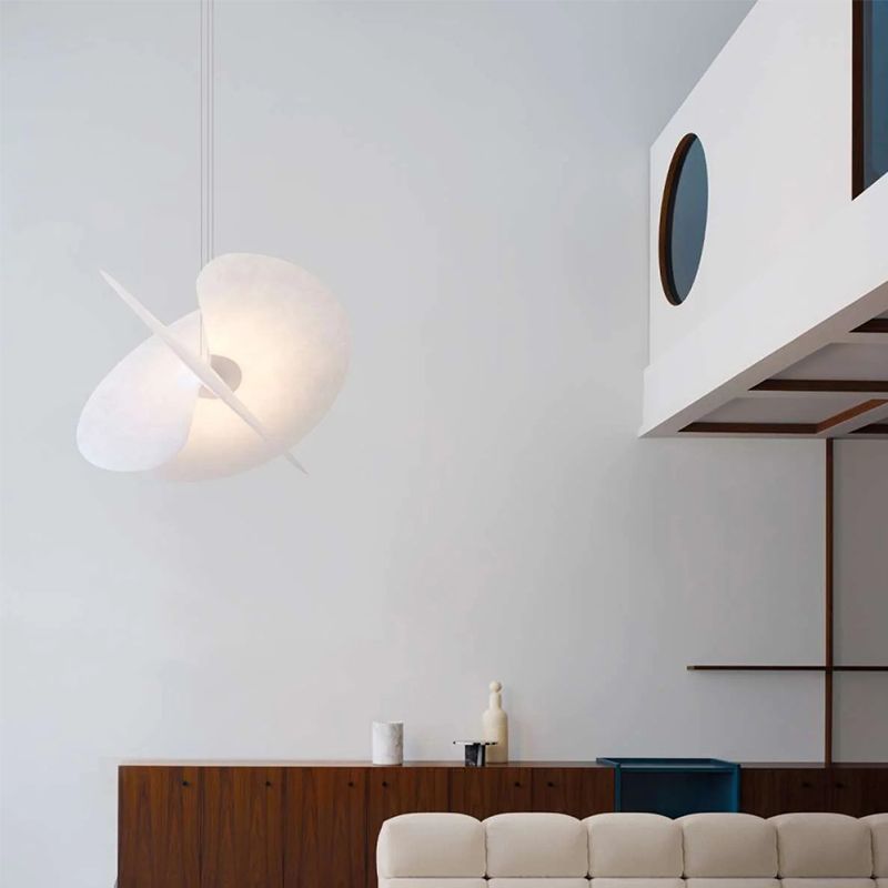 Luminette Silk Pendant – Adjustable White Modern Ceiling Light - Image 4