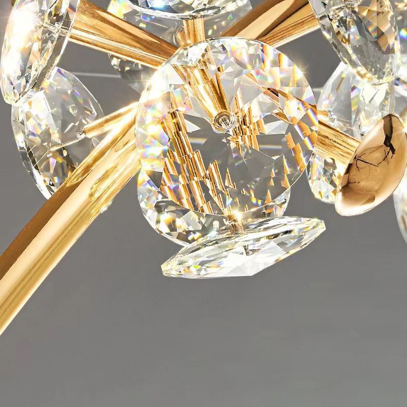 Stylish wall sconce installed in a hallway, emphasizing its luxurious design.