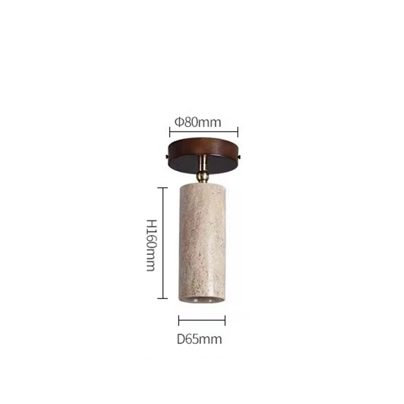 Overhead view of KyotoGlow LED spotlight installed on a wood ceiling – shows surface mounted light style