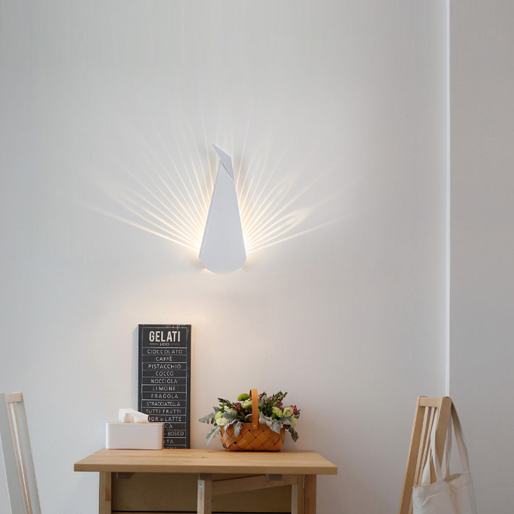 Side view of the wall mounted lamp highlighting its sturdy metal construction and elegant finish.