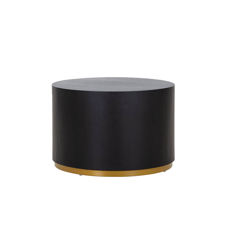 Versatile 23.5" round coffee table serving as a side table next to a sofa.