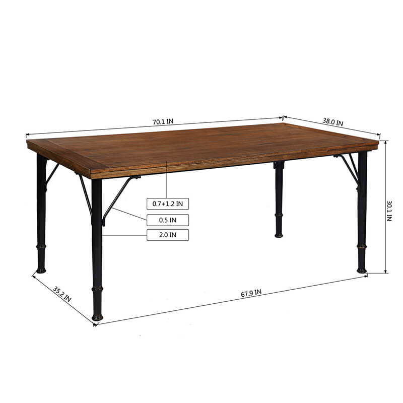 Dining setup featuring the rustic dining table with six chairs, ideal for gatherings.