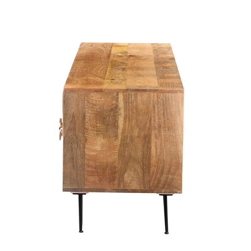 Affordable Mango Wood TV Stand with Modern Storage - Image 5