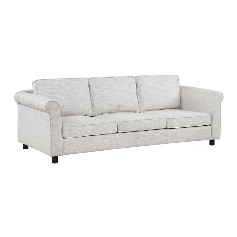 Bishop Beige 3-Seater Upholstered Fabric Sofa - Image 6