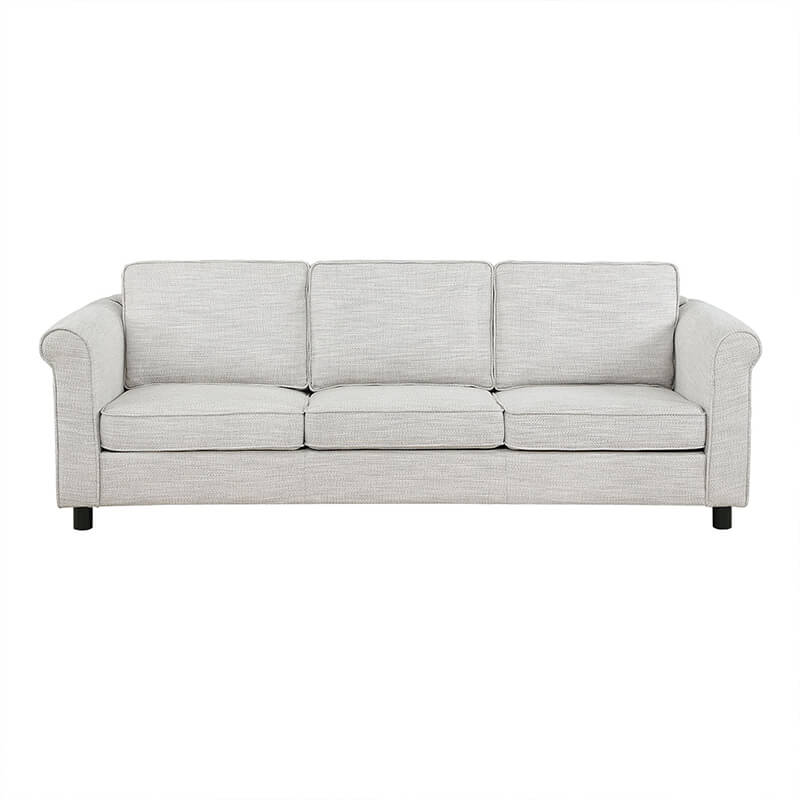 Bishop Beige 3-Seater Upholstered Fabric Sofa - Image 8
