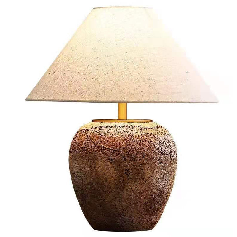 Close-up view of the ceramic lamps pot pattern, reflecting its artistic craftsmanship.