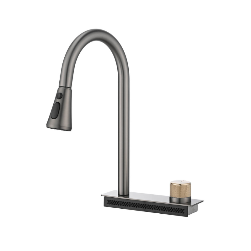 Modern 29.5" Large Single Stainless Steel Kitchen Sink with Waterfall Faucet - Image 9
