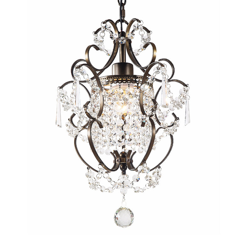 The chandelier installed in a stylish dining area, enhancing the decor with its elegant glow.