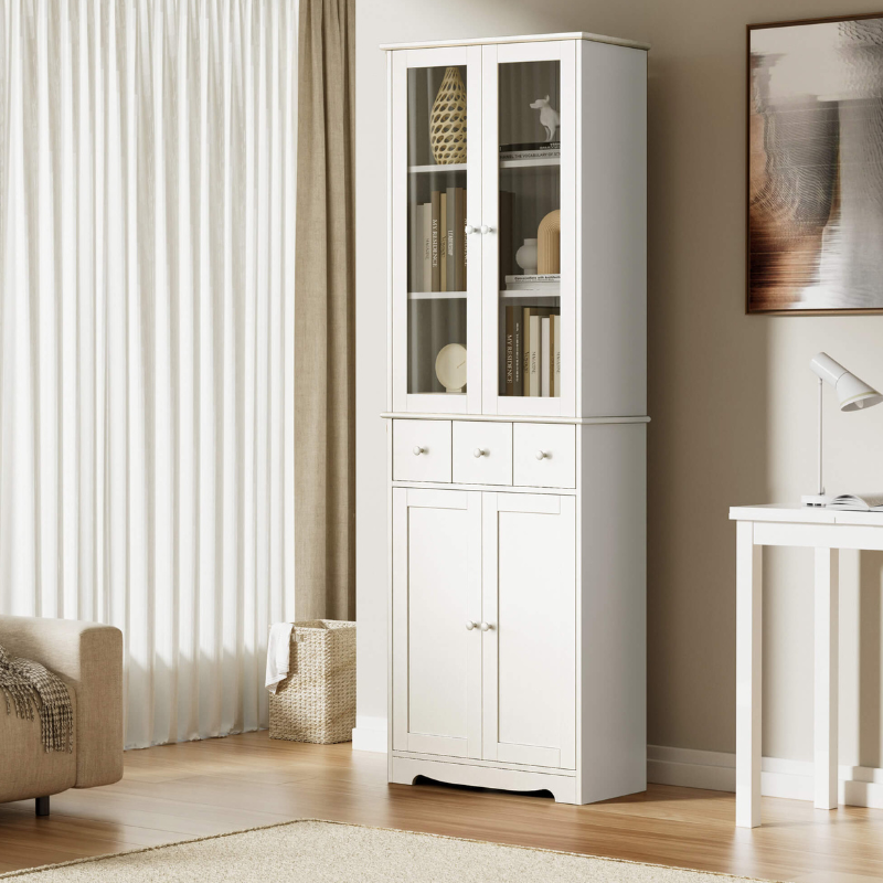 Modern large storage bookshelf with LED lighting, perfect for book lovers.