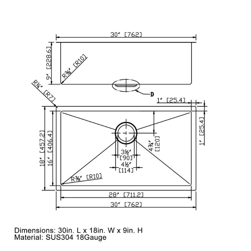 Elegant 30-Inch Black Stainless Steel Undermount Kitchen Sink - Image 10