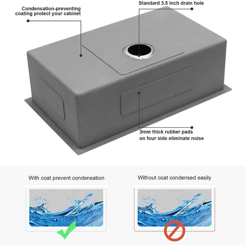 Elegant 30-Inch Black Stainless Steel Undermount Kitchen Sink - Image 5