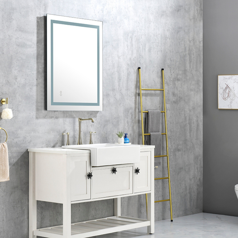 32" x 24" Modern LED Bathroom Mirror with Adjustable Brightness - Image 5