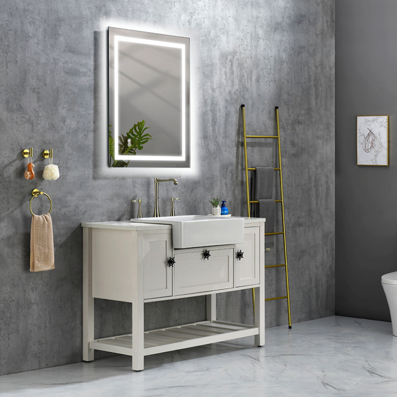 32" x 24" Modern LED Bathroom Mirror with Adjustable Brightness - Image 3