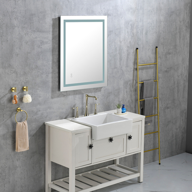 32" x 24" Modern LED Bathroom Mirror with Adjustable Brightness - Image 4