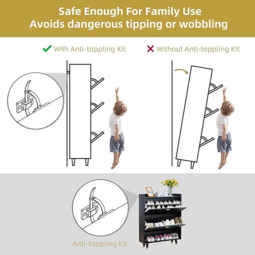 Modulo 33 Flip-Drawer Entryway Shoe Organizer - Image 6